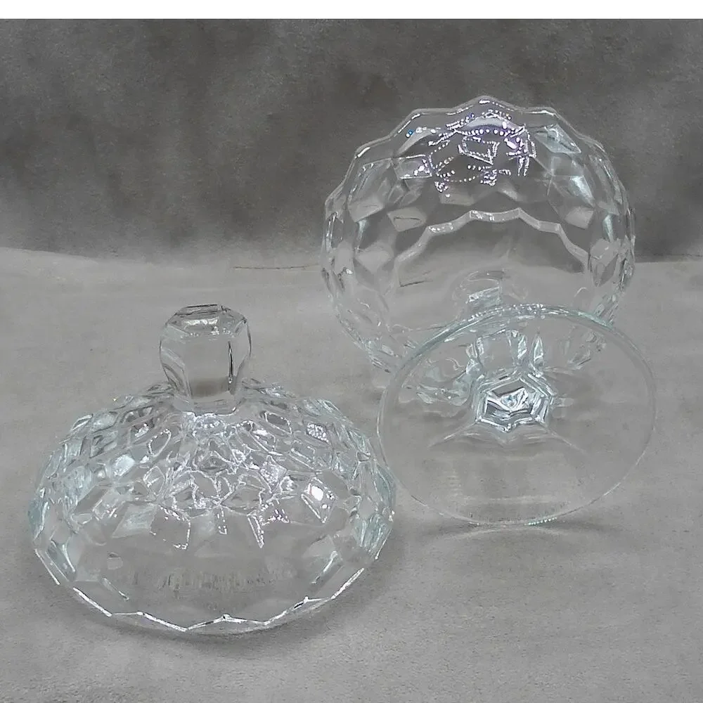 Fostoria Jelly Dish & Lid American Clear (Stem 2056) Vintage Glass Compote